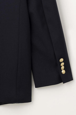UNISEX 2 BUTTON WOOL BLAZER NAVY