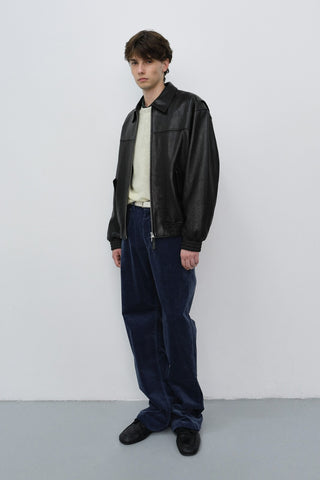 90S WIDE CORDUROY JEANS WASHED BLUE