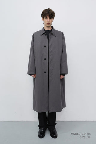 UNISEX REFINED MAC COAT ASH GREY