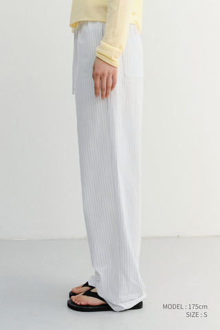 PAJAMA STRING PANTS WHITE STRIPE