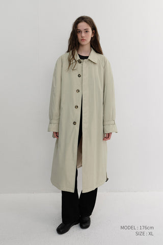 UNISEX PADDED BALMACAAN COAT SOFT BEIGE