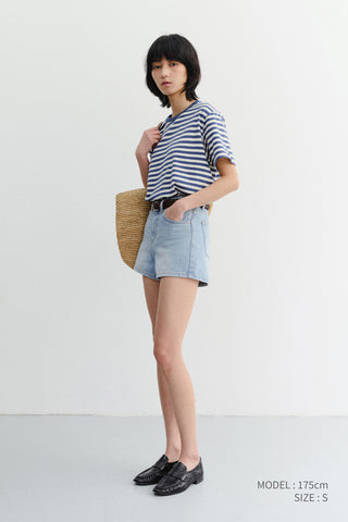 MINI DENIM SHORTS LIGHT BLUE