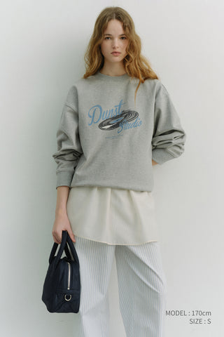 UNISEX VINYL SWEATSHIRT MELANGE GREY