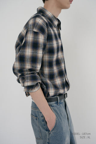 UNISEX WINTER FLANNEL CHECKED SHIRT BLUE