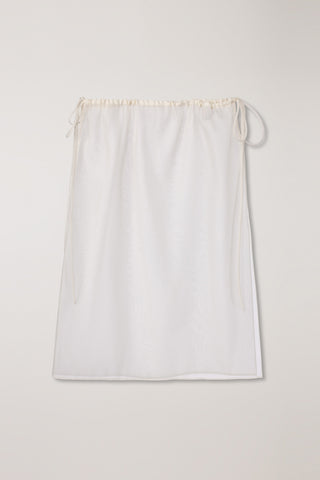 SEE-THROUGH LAYERING SKIRT IVORY