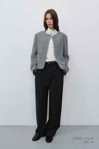 CLASSIC TWEED JACKET MELANGE GREY