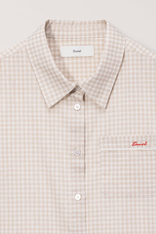 LACED CHECKED SHIRT BEIGE CHECK