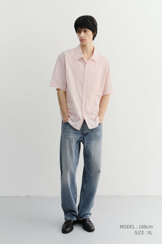 UNISEX OPEN COLLARED SHIRT SOFT PINK