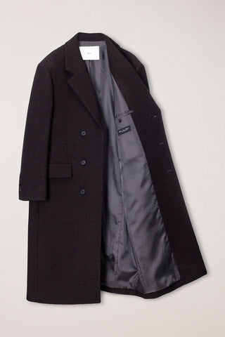UNISEX BOXY TAILORED COAT DEEP BROWN
