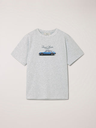 UNISEX SUMMER HOLIDAY CAR T-SHIRT LIGHT MELANGE GREY