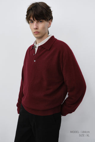 UNISEX COLLARED SWEATER BURGUNDY