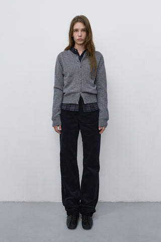 ESSENTIAL STRAIGHT CORDUROY JEANS NAVY