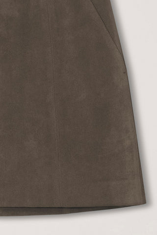 ALTER-SUEDE MINI SKIRT ETOUPE KHAKI