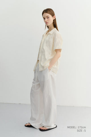 UNISEX HOLIDAY JACQUARD SHIRT CREAM JACQUARD