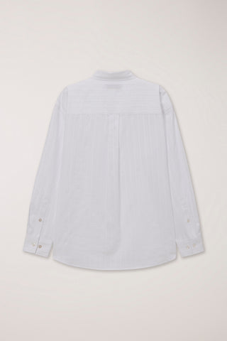 UNISEX CLASSIC OVERSHIRT WHITE STRIPE