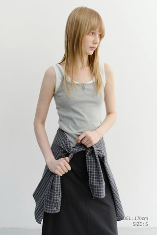 PETIT SLEEVELESS TOP MELANGE GREY