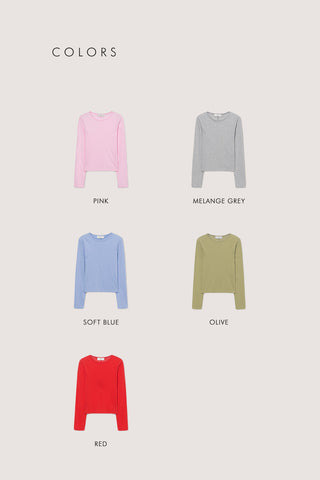 ESSENTIAL CREW-NECK T-SHIRT MELANGE GREY