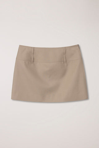MICRO MINI SKIRT BEIGE