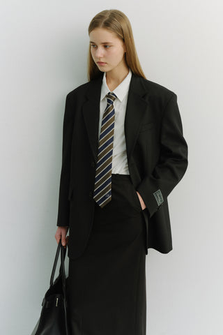 STRIPED TIE OLIVE