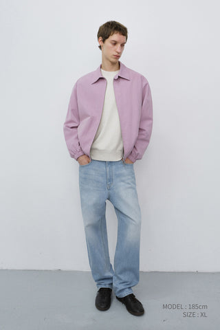 UNISEX COLLARED BLOUSON JACKET LAVENDER PINK