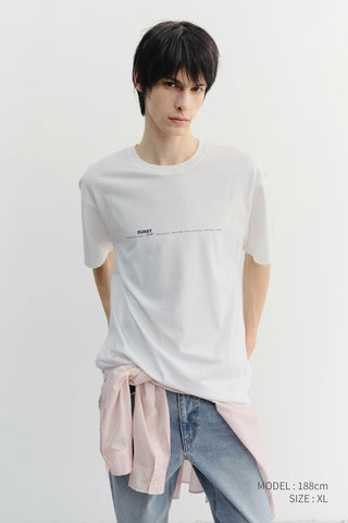 UNISEX MINIMAL LETTERING T-SHIRT OFF WHITE