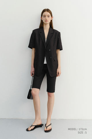 SLIM BIKER SHORTS BLACK