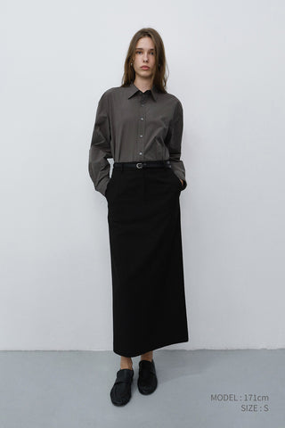 H-LINE LONG SKIRT BLACK