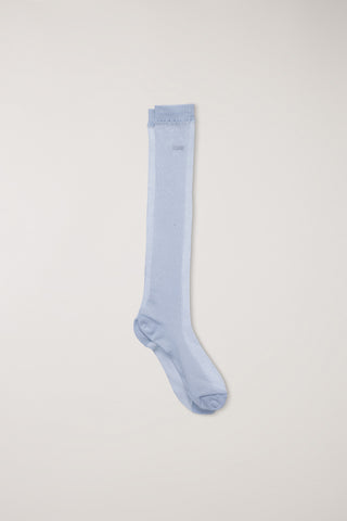 SHEER KNEE SOCKS PALE BLUE