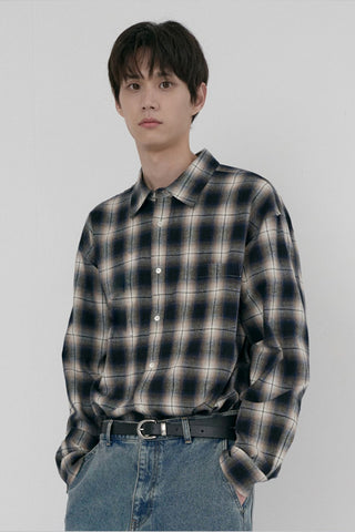 UNISEX WINTER FLANNEL CHECKED SHIRT BLUE