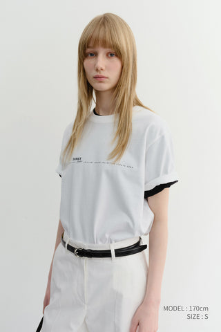 UNISEX MINIMAL LETTERING T-SHIRT OFF WHITE