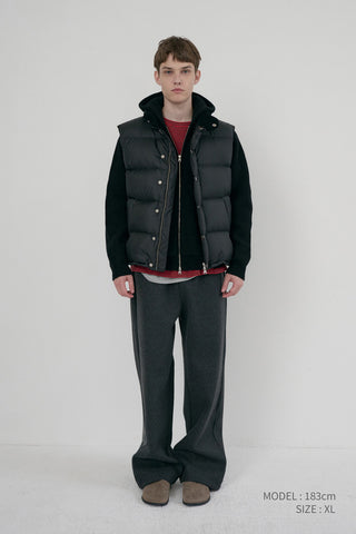 UNISEX JERSEY WIDE PANTS CHARCOAL GREY