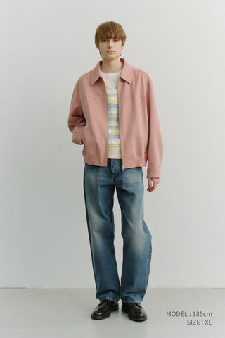 UNISEX ALTER-SUEDE COLLARED BLOUSON SOFT PINK