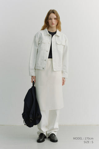 SEE-THROUGH LAYERING SKIRT IVORY