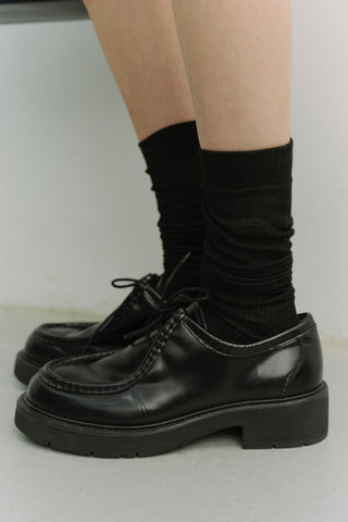 SHEER KNEE SOCKS BLACK