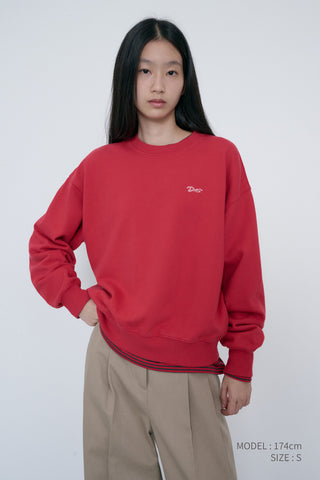 UNISEX GARMENT DYED SWEATSHIRT RED