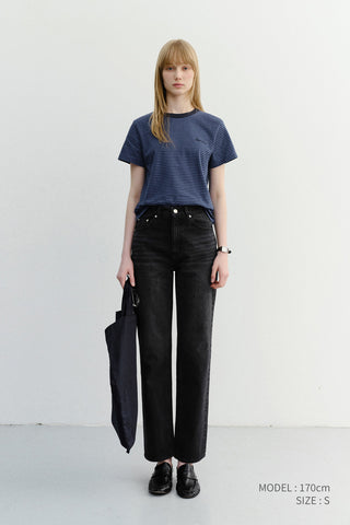 ESSENTIAL CROPPED JEANS BLACK