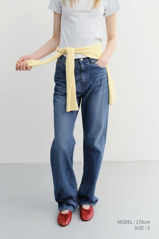 RELAXED SUMMER DENIM PANTS CLASSIC BLUE