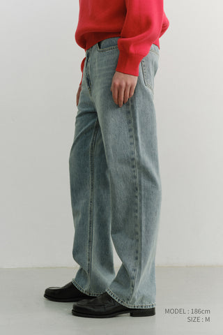 STRAIGHT TAPERED JEANS LIGHT BLUE