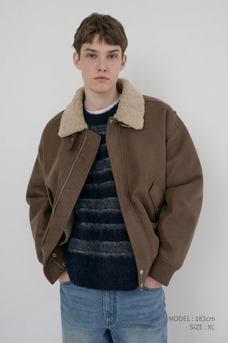 UNISEX VOLUME AVIATOR BLOUSON BROWN