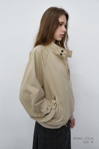 UNISEX VOLUME HARRINGTON JACKET BEIGE