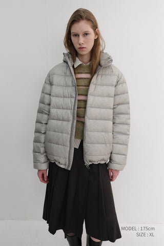 UNISEX LIGHT GOOSE DOWN JACKET ASH GREY