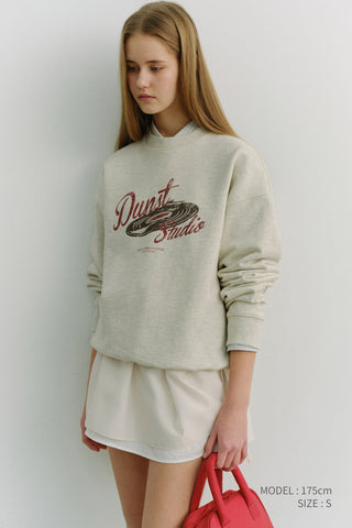 UNISEX VINYL SWEATSHIRT OATMEAL MELANGE