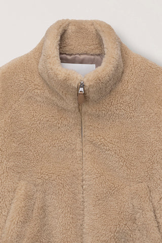 UNISEX BOA FLEECE BLOUSON CAMEL BEIGE