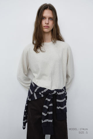 UNISEX ESSENTIAL CREWNECK SWEATER MELANGE IVORY