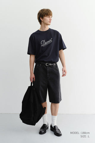 CLASSIC BAGGY DENIM SHORTS BLACK
