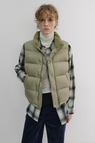 UNISEX GOOSE DOWN VEST SAGE GREEN