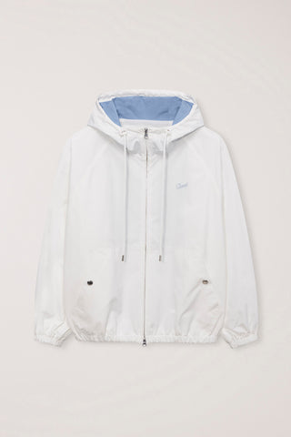 UNISEX LOGO WINDBREAKER WHITE SOFT BLUE
