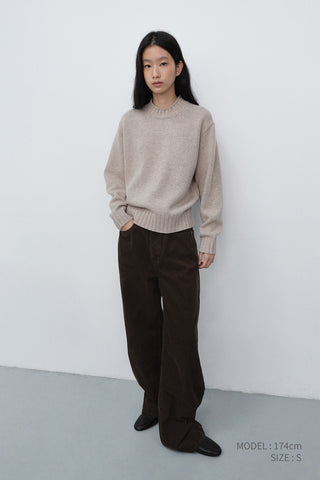90S WIDE CORDUROY JEANS BROWN