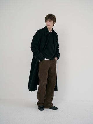 UNISEX BELTED CASHMERE MAC COAT BLACK