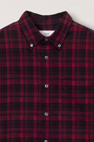 UNISEX CHECKED FLANNEL BD SHIRT RED